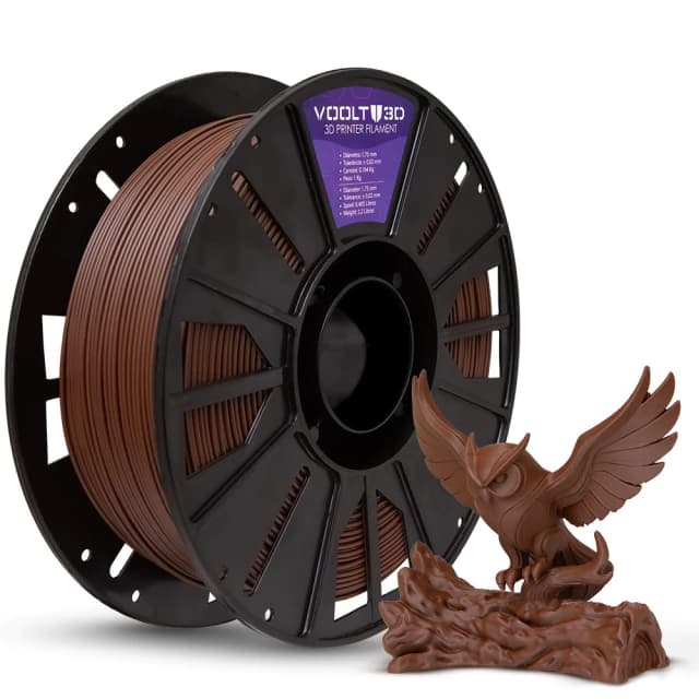 Filamento Marrom Pla Velvet Premium Impressão Voolt 3d