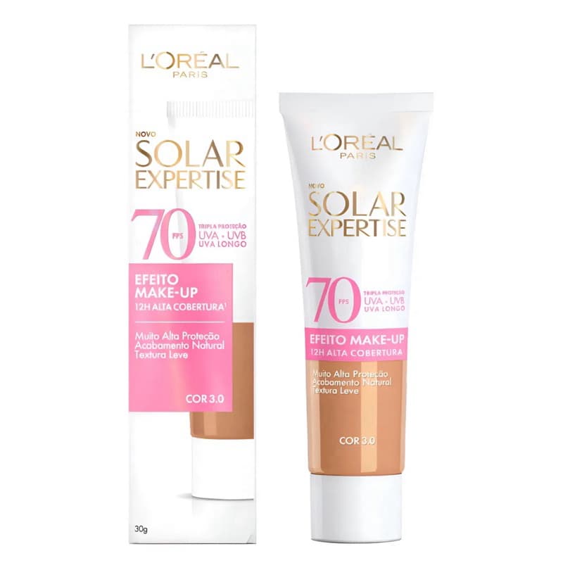 Protetor Solar L'oréal Cor 3.0 Paris Expertise Efeito Make-up Fps70  30g