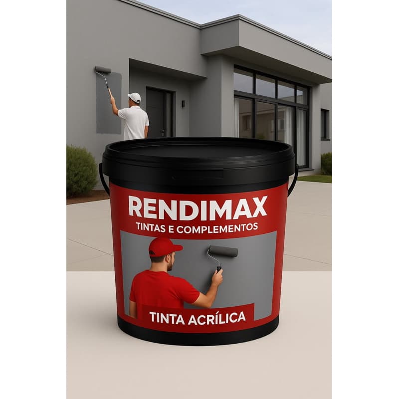 Tinta Emborrachada Rendimax Premium 18L — Parede Interna e Externa | Alta Resistência e Impermeabilizante