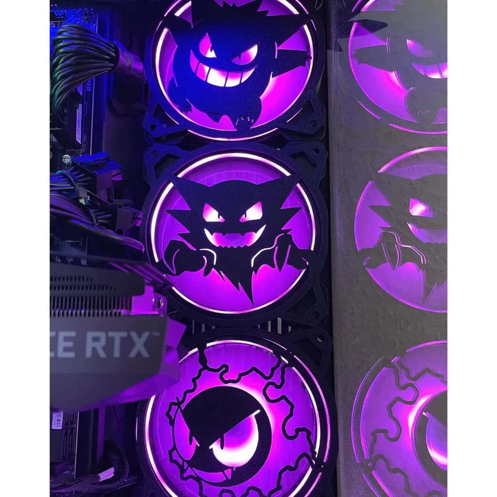 Grade Fan 120mm Pokemon Pc Gamer Decorativa Rgb Cooler