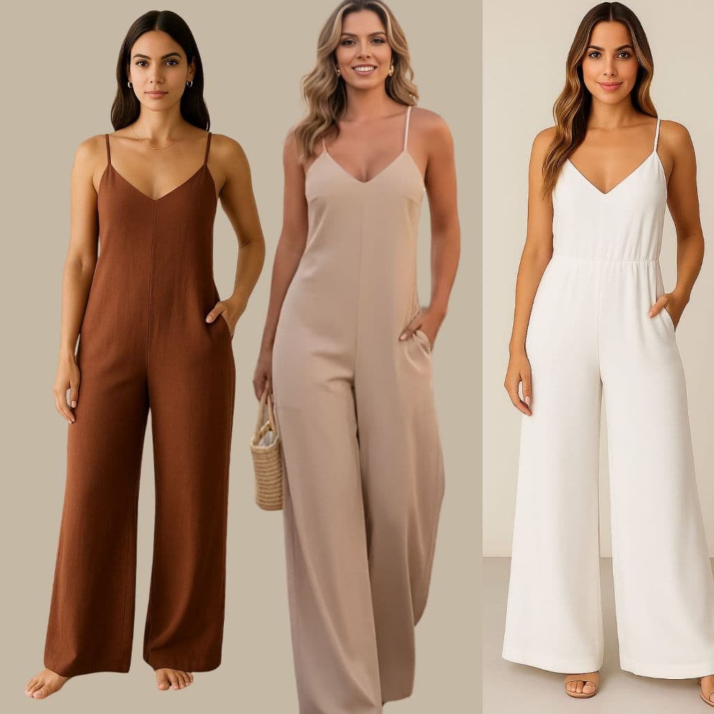 Macacão Feminina Calça Ampla de Festa Chá Revelação Casamento Convidada Confortável Final do Ano