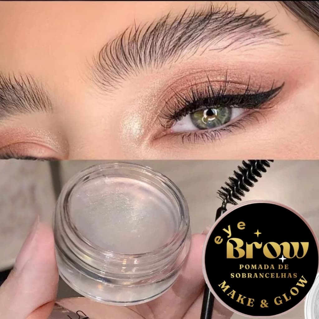 Gel de Sobrancelha com Óleo de Rícino e Escovinha Prática Pasta de Sobrancelhas Seu Look Natural