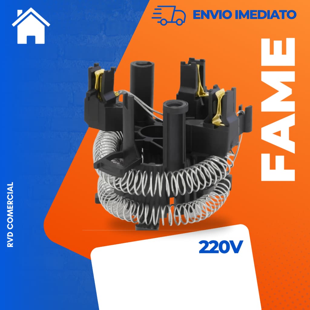 Resistência Fame Vida Longa Similar 4T 6800W - 220V Kibanho / Super Ducha / Elegance / Banho Nosso