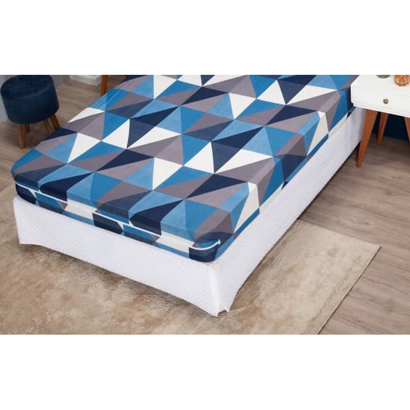 Capa De Colchão Casal Com Ziper Estampada Tecido Resistente Lua Enxovais