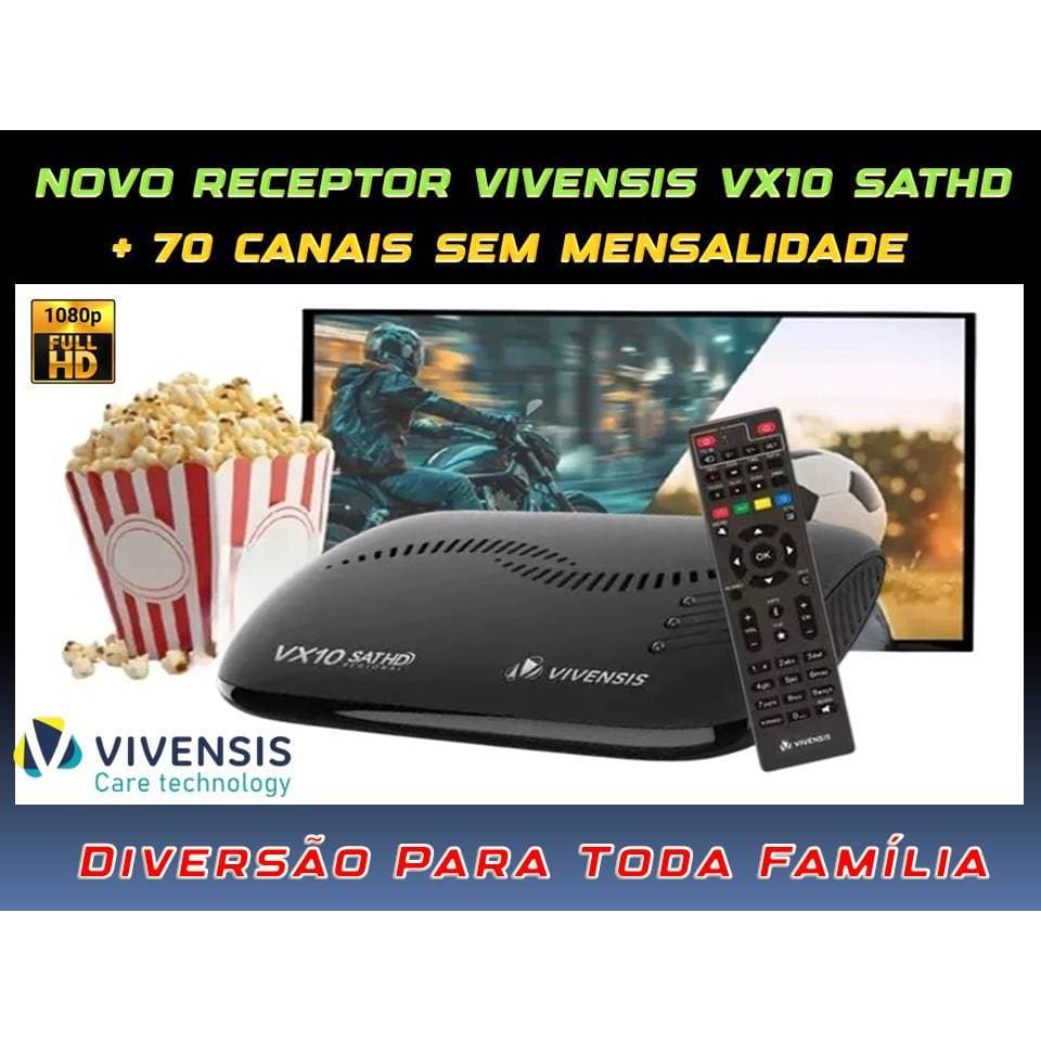 Novo Receptor Vivensis VX10 SATHD Nova Parabólica Digital