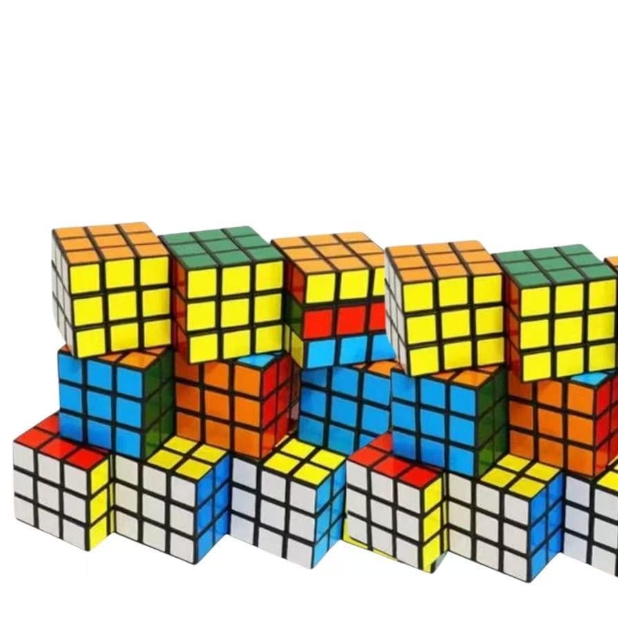 Kit 15 Cubo Mágico Pequeno 5 x 5 x 5 Cm Clássico De Exercitar a Mente Para Adultos e Crianças