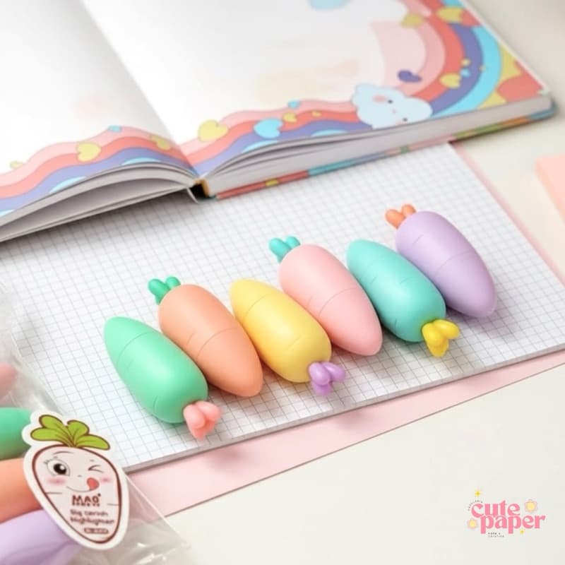 Marca Texto | Kit 12/18/24/30 | Mini Marcadores Coloridos Misturado Papelaria Kawaii Escolar