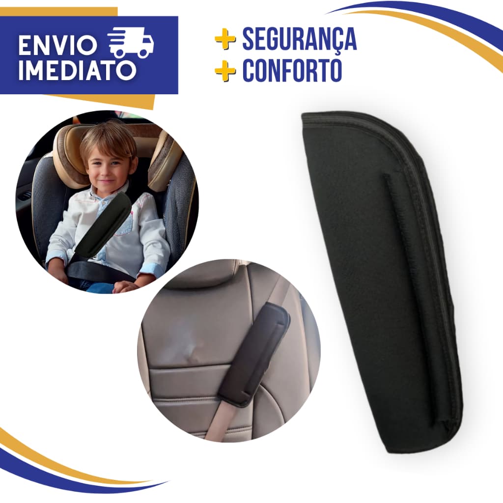 Capas Almofada Proteção Cinto De Segurança Carro e Assento Elevado Booster Universal Infantil e Adulto