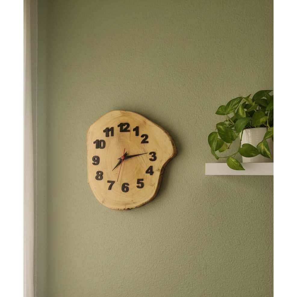relógio Rustico robusto madeira maciça decoração perfeita