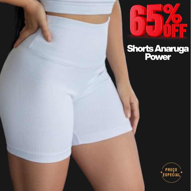 Shorts Academia Anarruga Feminino Cós Alto Zero Transparência Com Forro