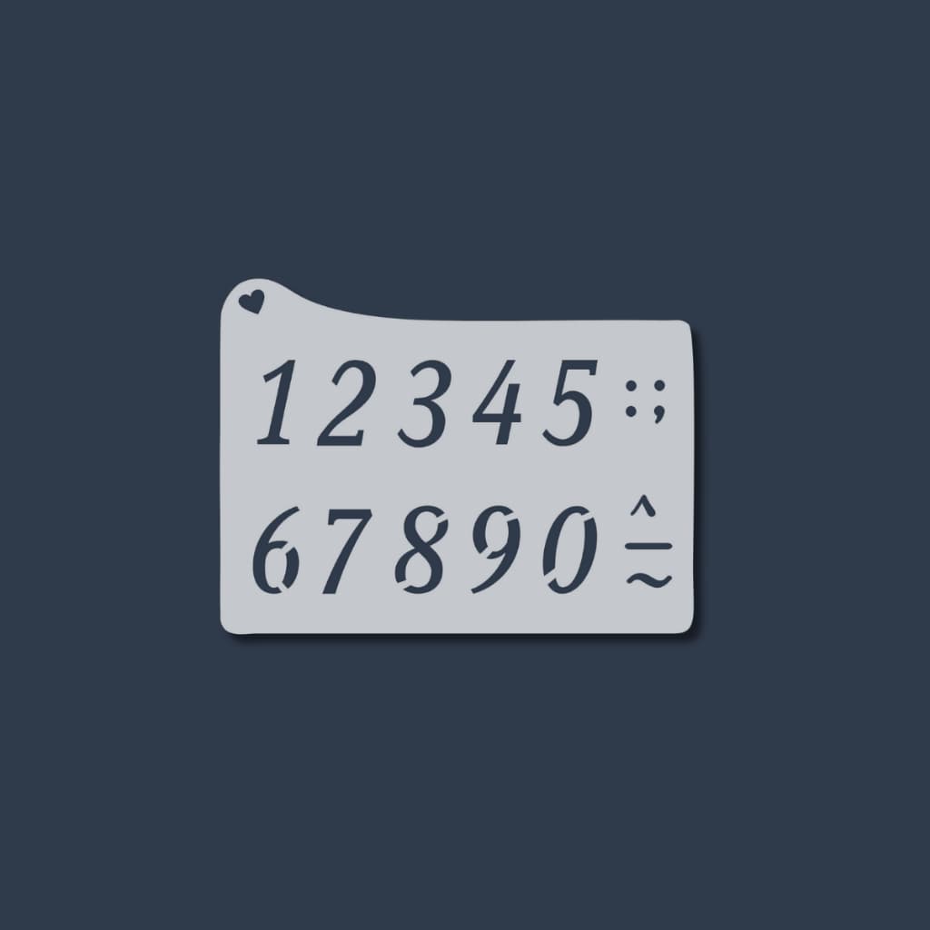 Stencil Mini Números Molde Vazado para Pintura Confeitaria Datas Bolo Cupcakes Decoração Aniversário