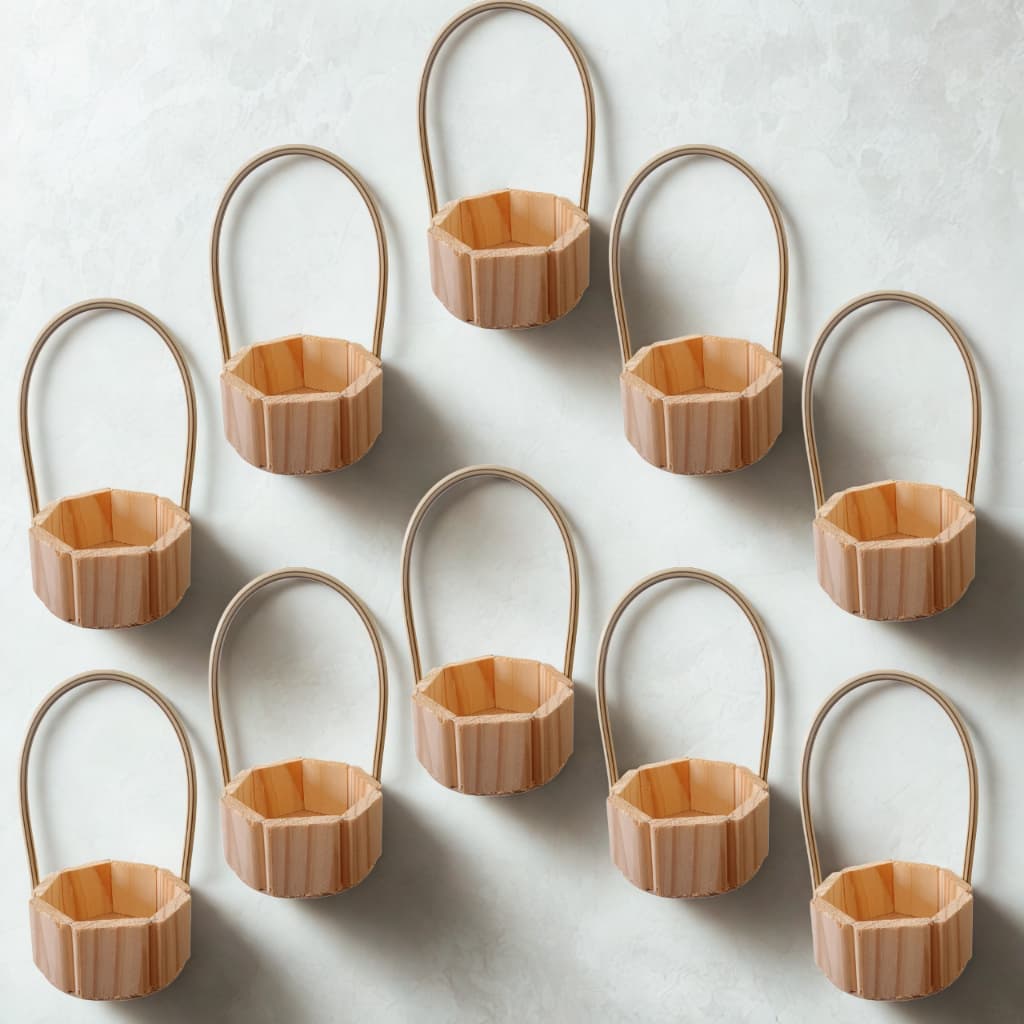 Kit 10 Cestas 11cm Lembrancinhas para Decorações e Presentes