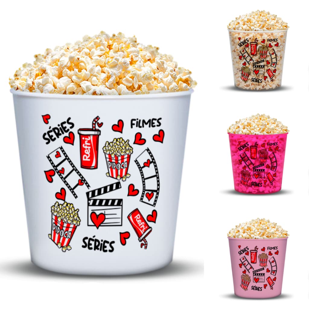 Balde de Pipoca ECO Filme Pipoca Séries 3,5L
