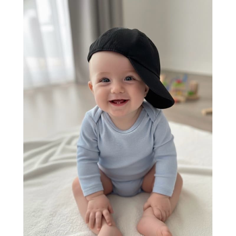 boné bebê bordado do lado aba dura confortável