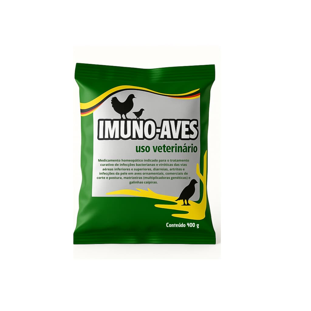 Imuno-aves 400g para tratar e previnir doenças em aves