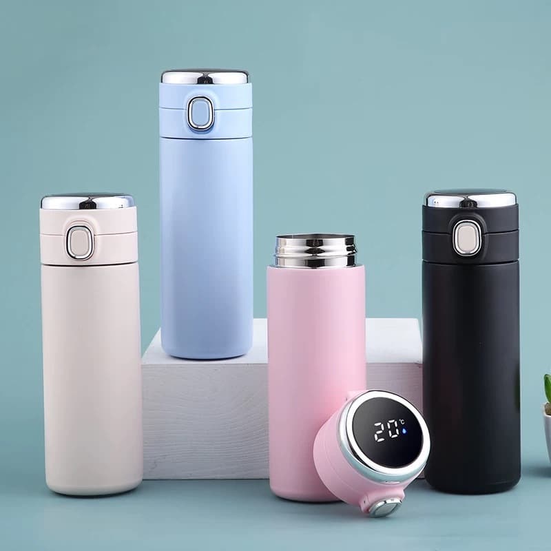 Garrafa Térmica Digital Inox 420ml com LED Touch e Isolamento 24h