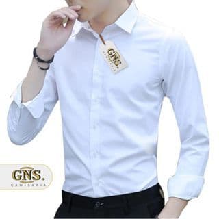 Camisa Social Masculina Slim Microfibra Premium – Ideal para Trabalho e Eventos