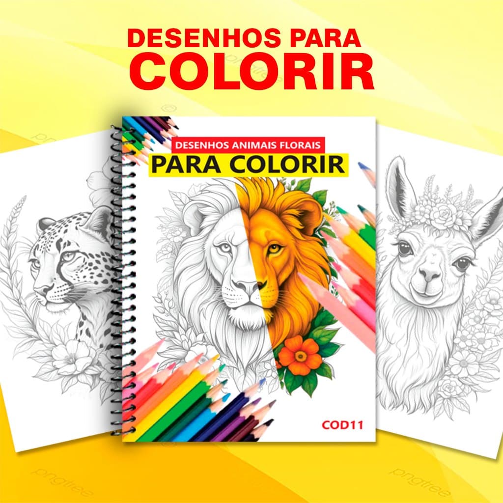 Desenhos Animais Florais para colorir (1º Edição)