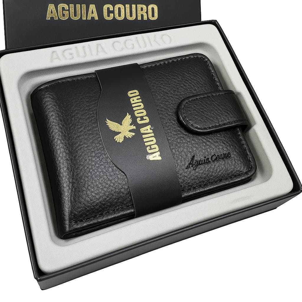 Carteira Masculina Couro Legitimo Premium Super Macio Fecho