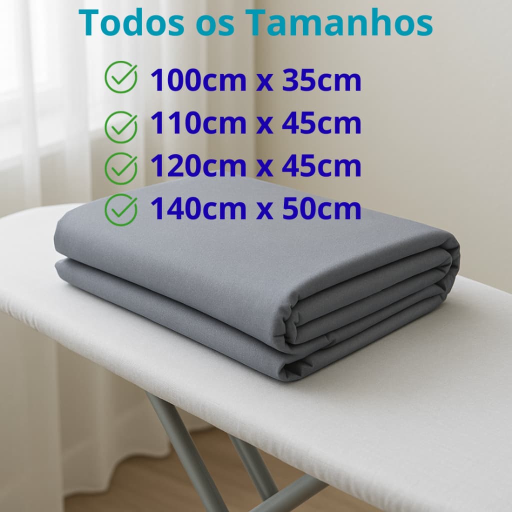 Capa para tabua de passar roupas forro termico reforçado em todos os tamanhos