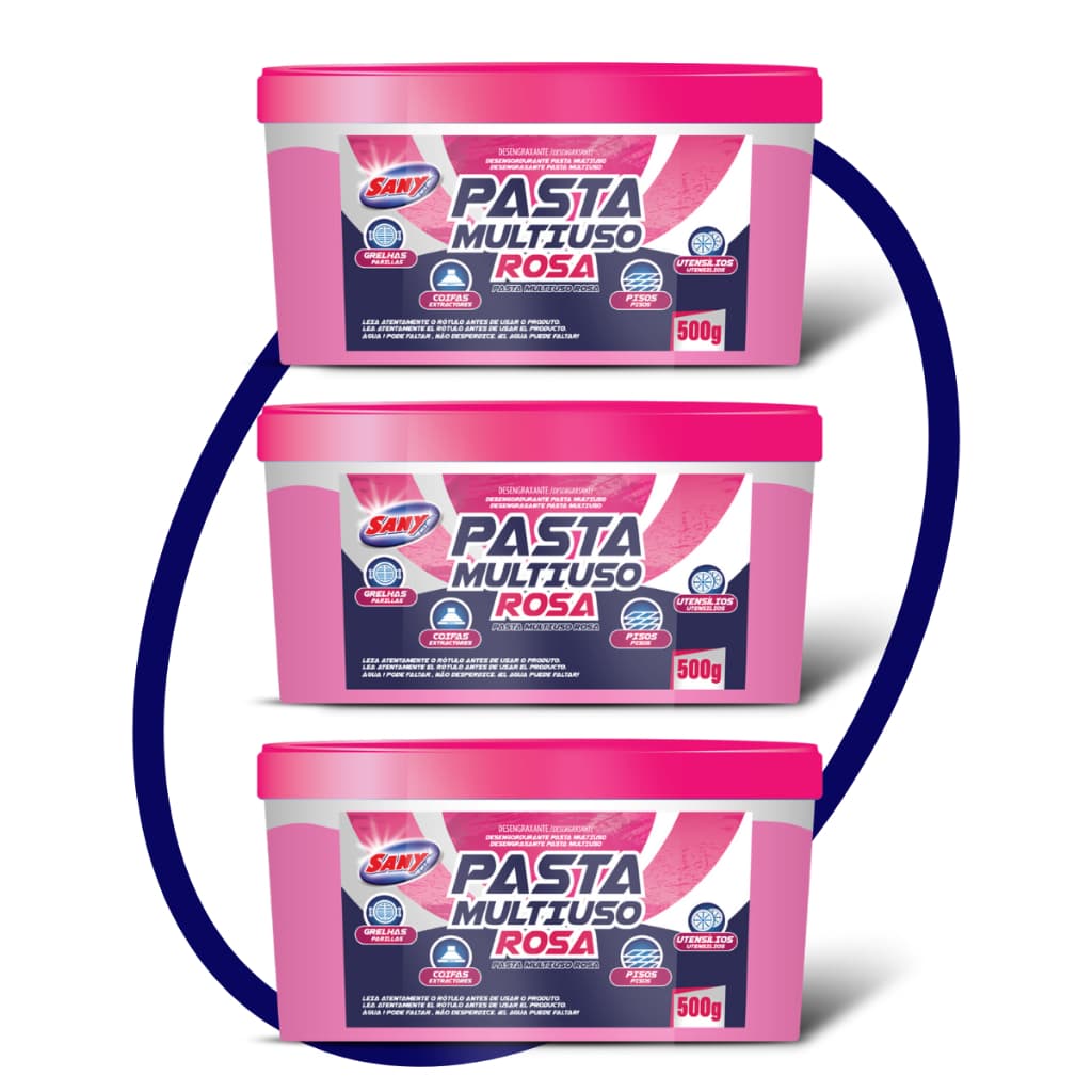 KIT 3 x Pasta De Lavar Mão Sany 500g Limpa Óleo E Graxa Rápido Mecânico Oficina Borracheiro