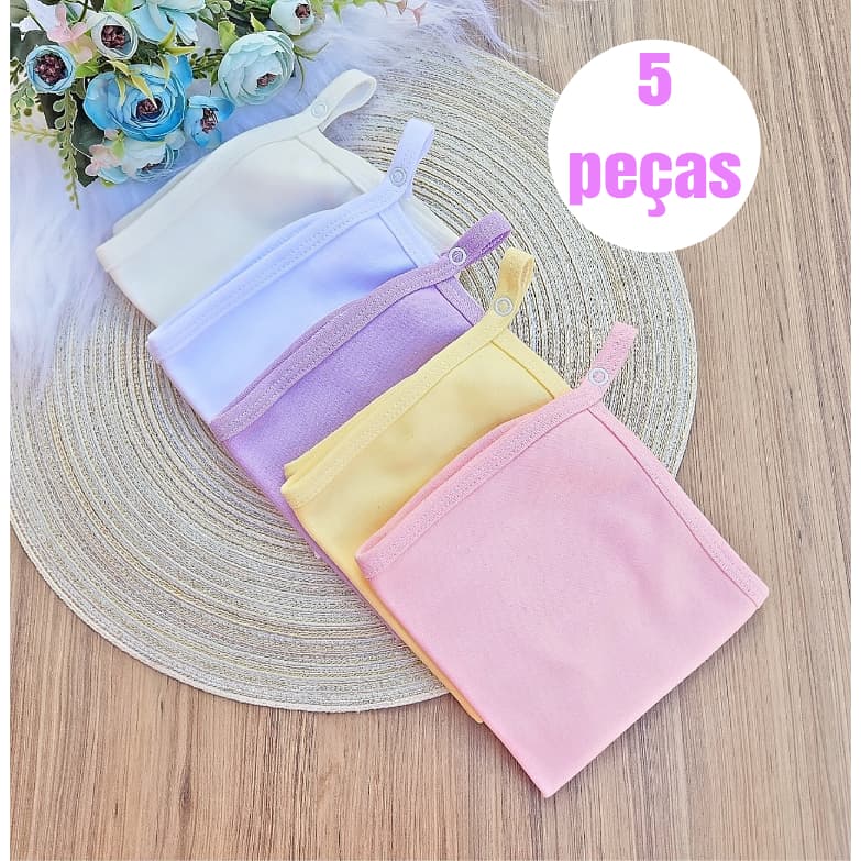 KIT DE 5 PANINHO DE BOCA EM MALHA PARA BEBÊ 100% ALGODÃO  ENXOVAL MATERNIDADE