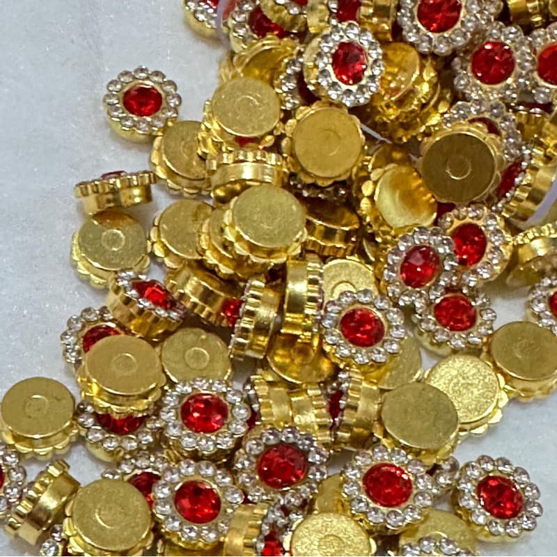 50 ou 20 Pedraria Aplique Colagem em Laços Chaton Flor strass Pérolas Artesanatos