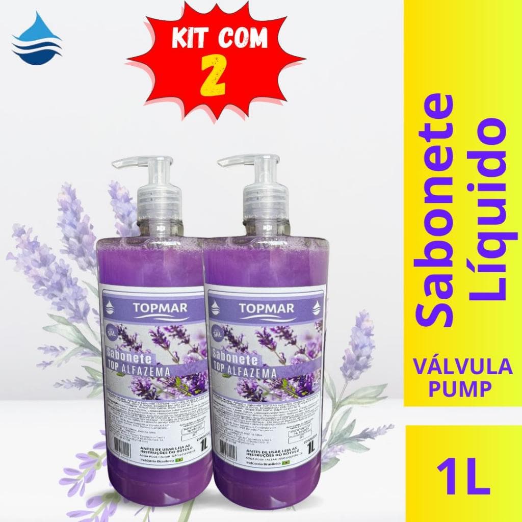 Kit com 2 Sabonetes Líquidos Topmar - 1L cada