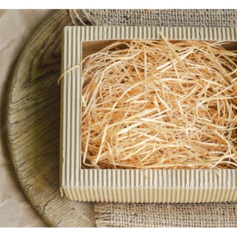 Palha decorativa natural para cestas e decorações - pacote de palha 50g