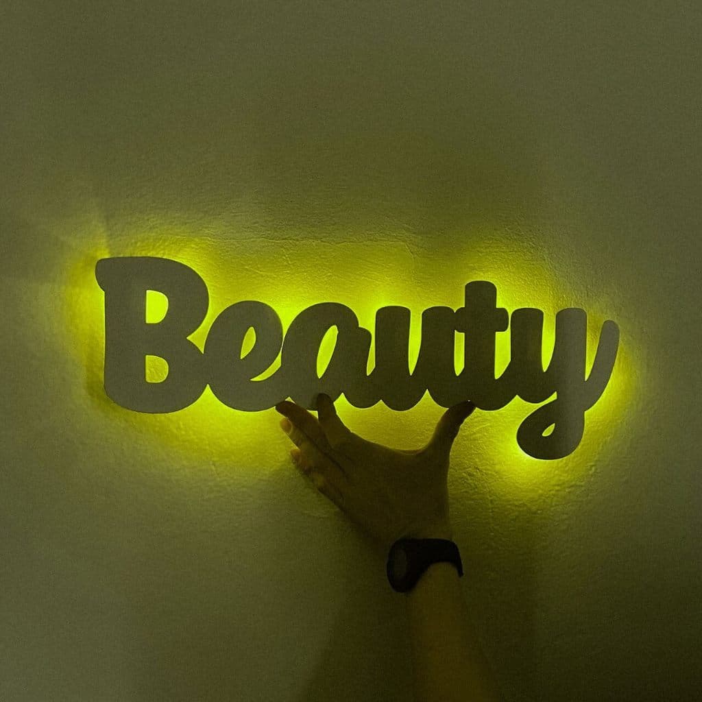 Personalize Sua Luminária de Led com Seu Nome 40cm e Cor