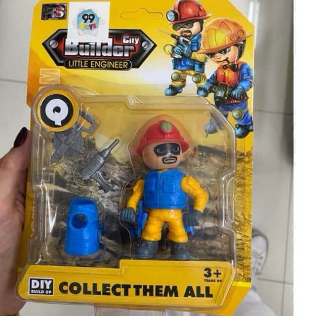 Boneco profissões colecionável engenheiro presente natal e ano novo