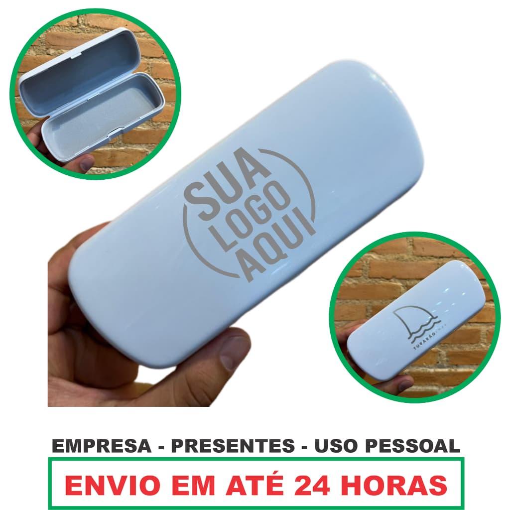 Kit 10 Estojos Case Para Óculos Personalizados Ótica Empresa