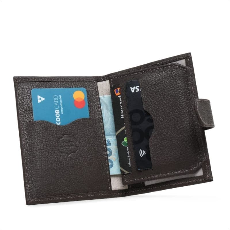 CARTEIRA FEMININA COURO LEGÍTIMO PORTA CARTÕES DOCUMENTOS PEQUENA PRÁTICA PARA LEVAR NA MÃO OU BOLSA VERSÁTIL LUXO.