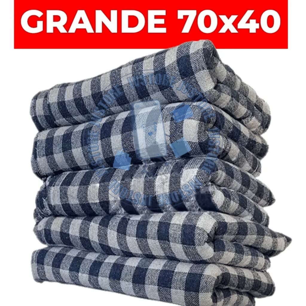 Kit Panos de Chão Xadrez 100% Algodão Grande Alta Absorção Kit Econômico Ideal para Limpeza da Sua Casa