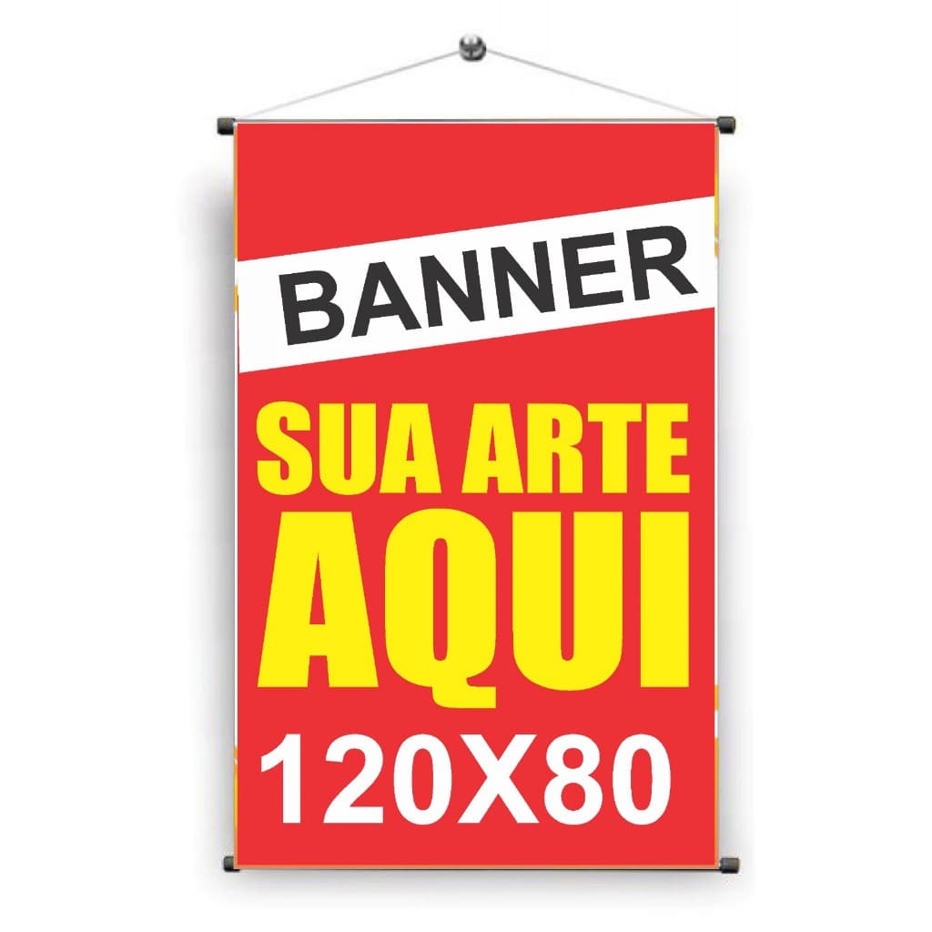 Banner 1.20x80cm Sua Arte Aqui - Impressão De Alta Qualidade - Personalizado