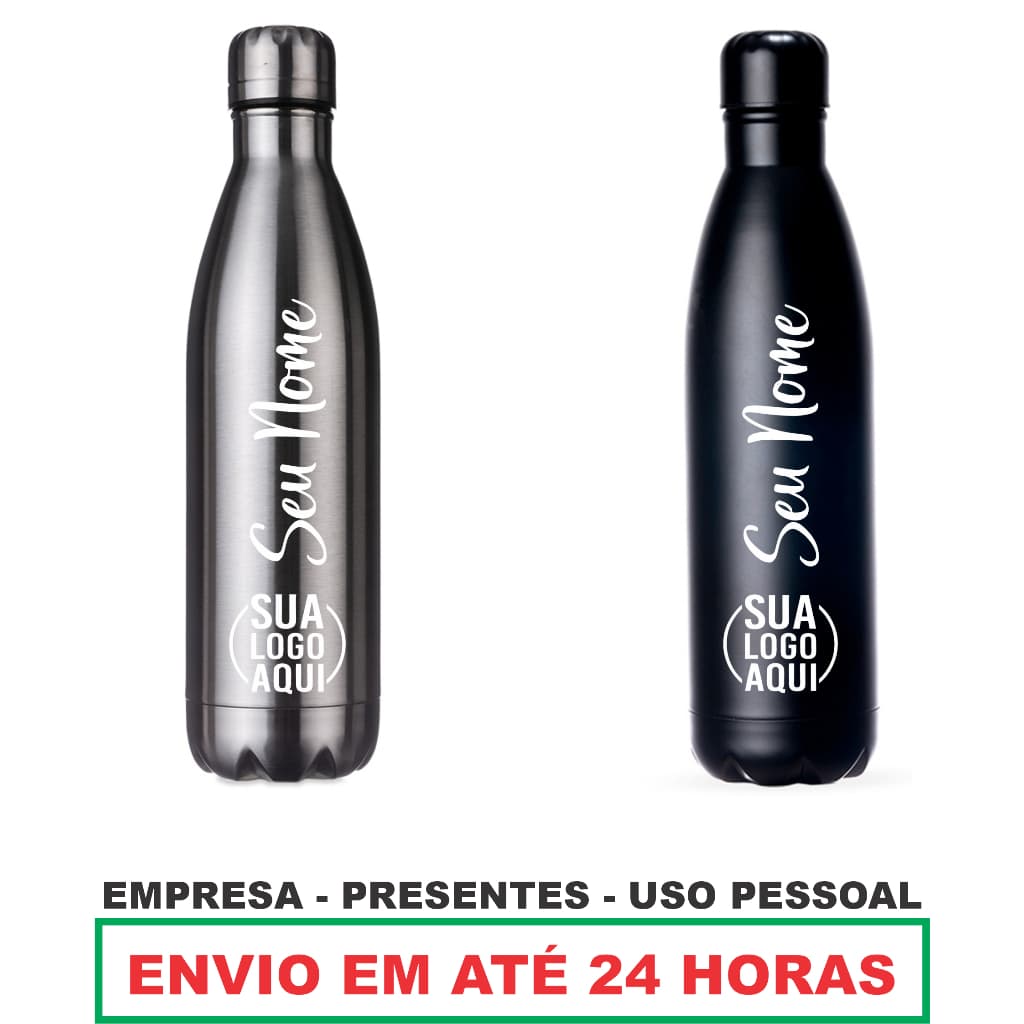 Garrafa Térmica 780ml  Personalizada Nome Logomarca Empresa Confraternização Brinde