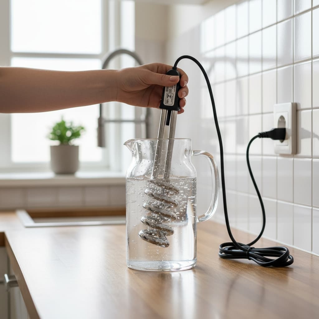 Fervedor Elétrico Rabo Quente Ebulidor Portátil Esquenta Água Café Chá 500W Cozinha 220V 127V