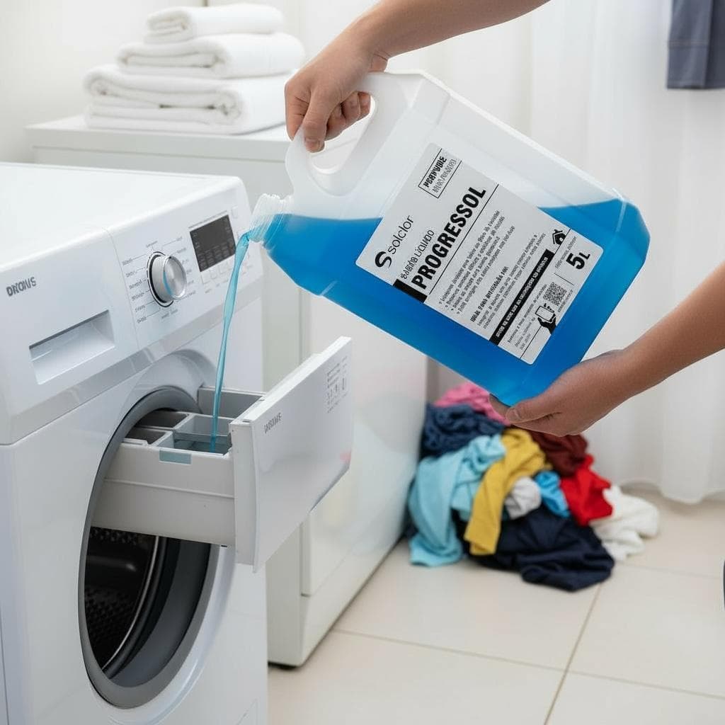 Sabão Líquido Lava Roupas Progressol 5L Solclor - Limpeza Profunda e Perfume