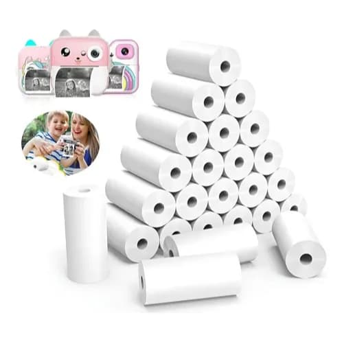 Kit10 Rolos De Papel Térmico Para Câmera Infantil Impressora Bege