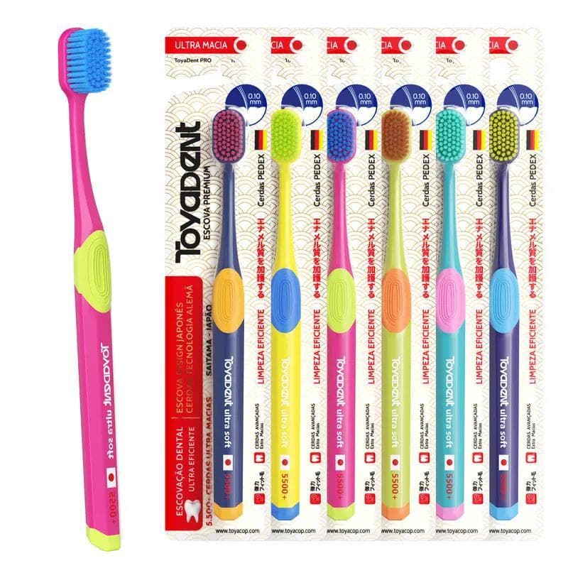 TOYADENT PRO Escova de Dente Adulto-Cerda Ultra Fina Limpeza Dental Profissional