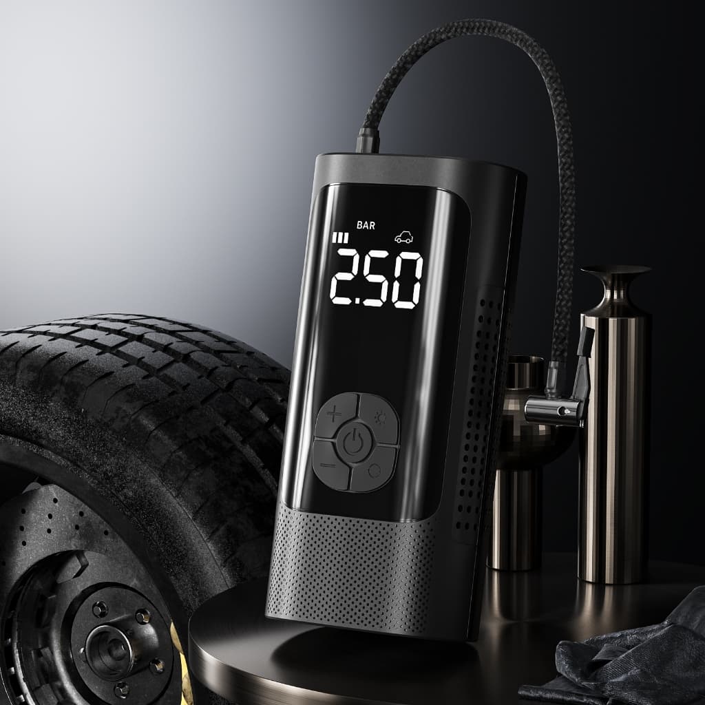 Carro Pneu Inflator Bomba Ar Elétrica Mini Portátil Sem Fio Compressor Para Motocicleta Bicicleta-M6