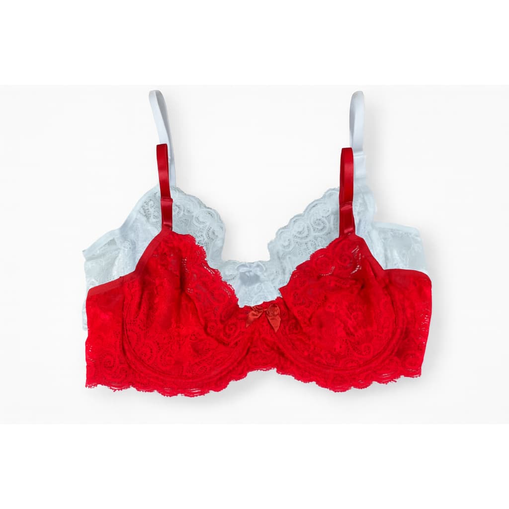 Kit com DOIS Sutiãs de Renda sem bojo COM ARO - pode escolher as cores - modelo meia taça - sustentação