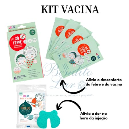 Kit Vacina Sem Dor Pikluc + Xô Febre | Alívio da febre e dor | Para bebê, criança e adulto | Likluc