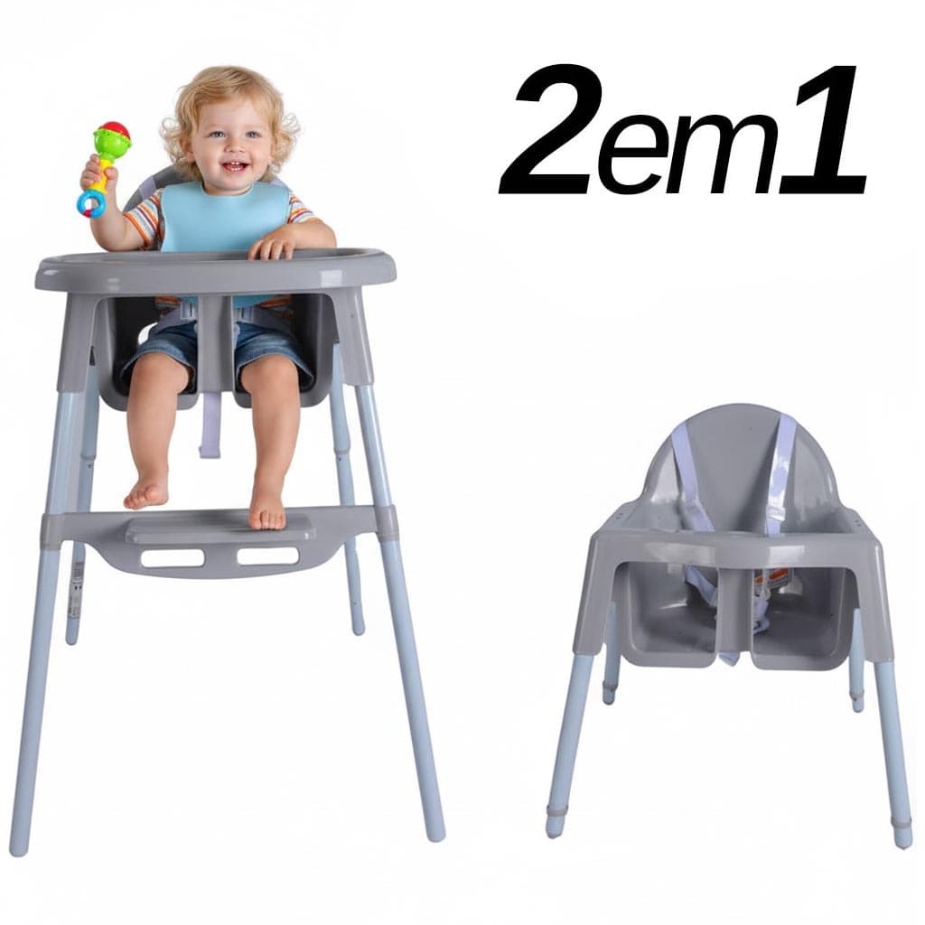 Cadeirão de Alimentação Cadeira Alta Infantil Bebê Bandeja Removivel Cinto de Segurança Papa
