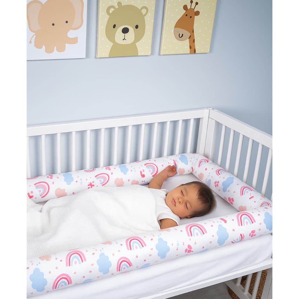 Kit Rolinhos de Berço Protetor Liso E Estampado - 100% Algodão