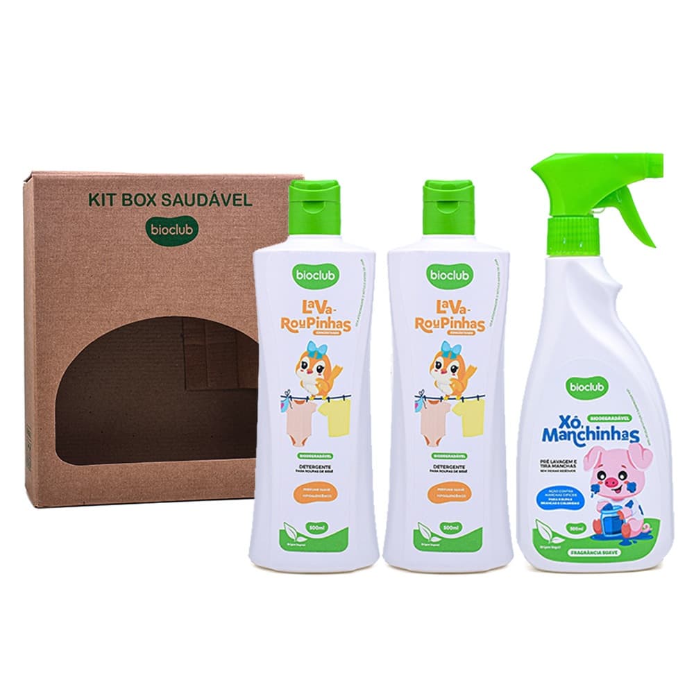 Kit Cuidado de Mãe Bioclub com Lava Roupinhas e Xô Manchinhas Infantil