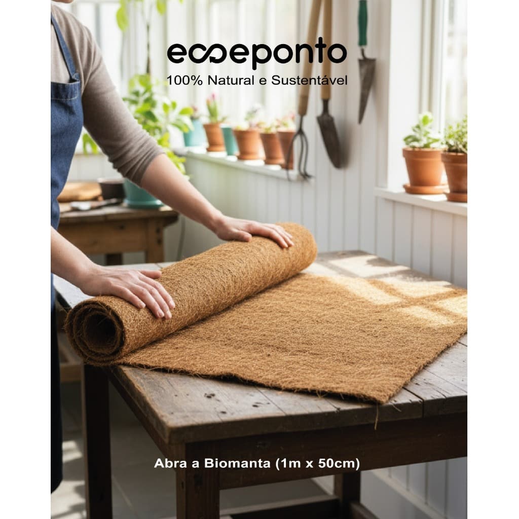 MANTA FOFA 1M X 0,50CM DE FIBRA DE COCO
