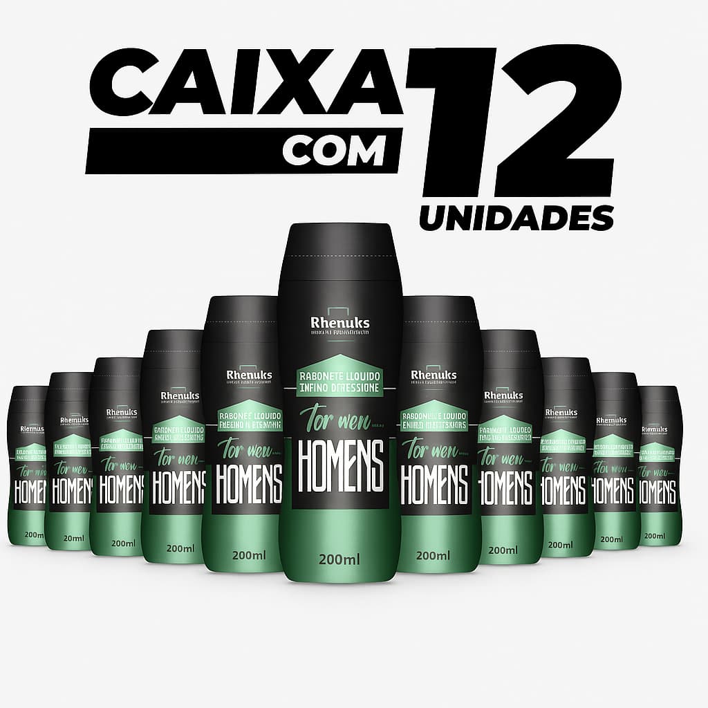 Kit 12 Sabonetes Íntimos Masculinos Rhenuks For Men 200ml