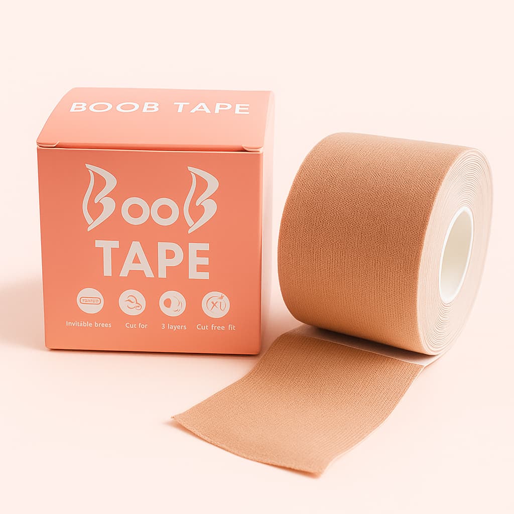 Sutiã Rolo Adesivo Fita Invisível Levanta e Aumenta Seios 5 metros Boob Tape