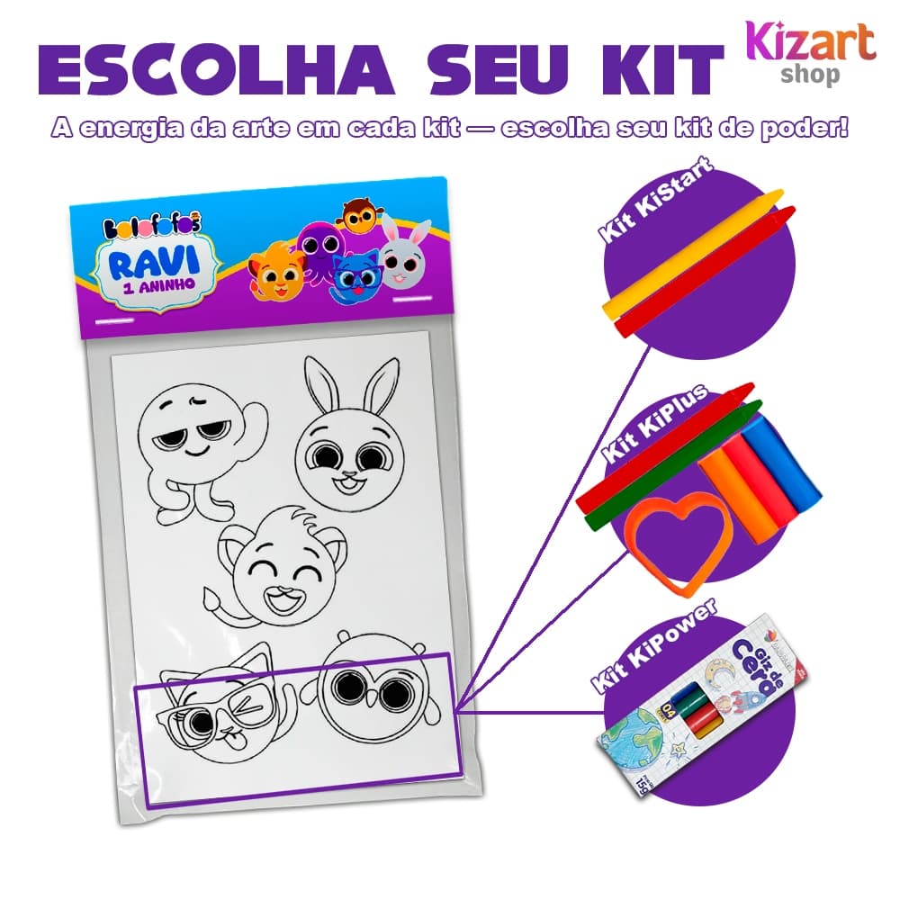 12 Unidades Kit Colorir Giz De Cera Lembrancinha Infantil Tema Bebe Bolo Fofos Outros